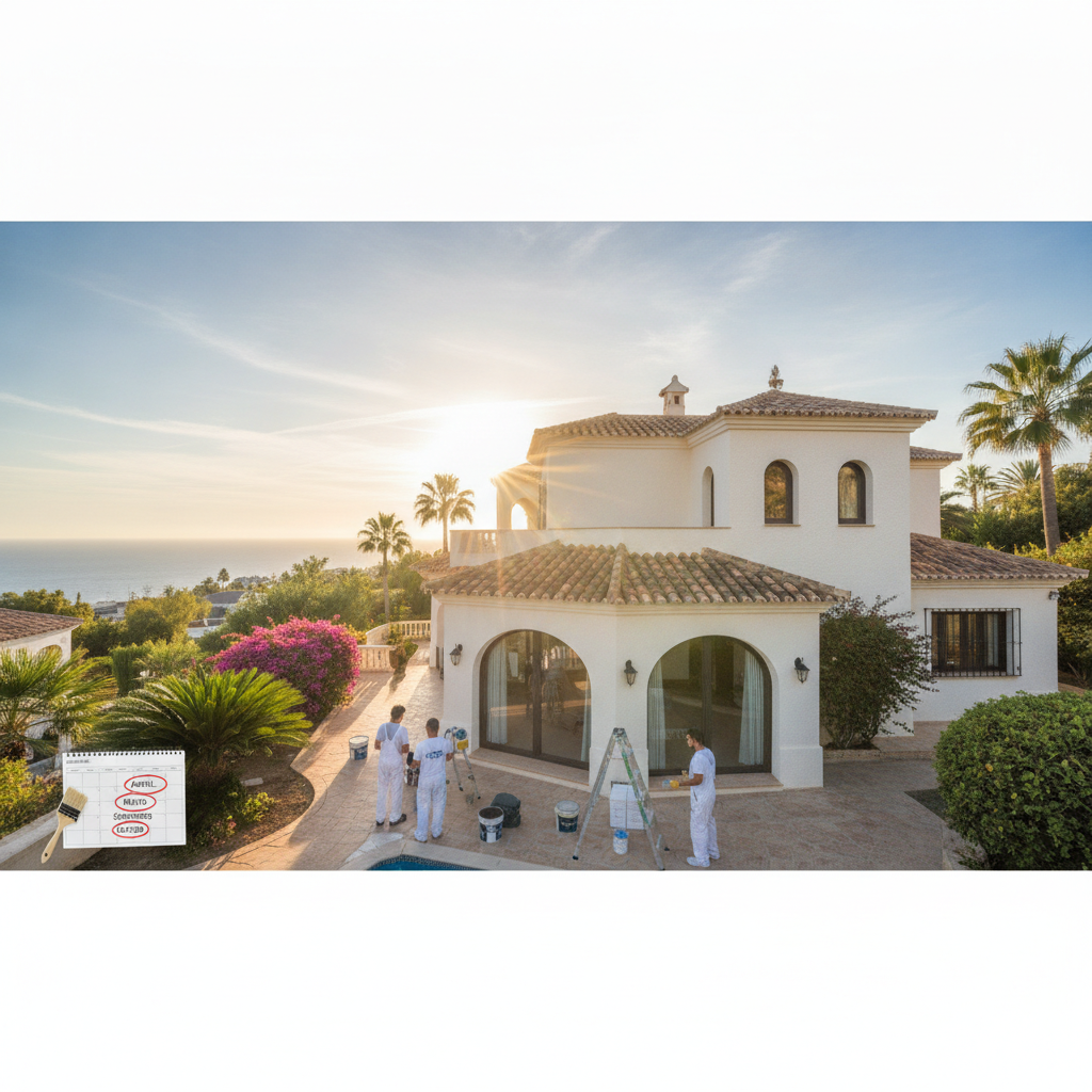 The Ultimate Guide: When is the best time of year to paint the exterior of a house on the Costa del 