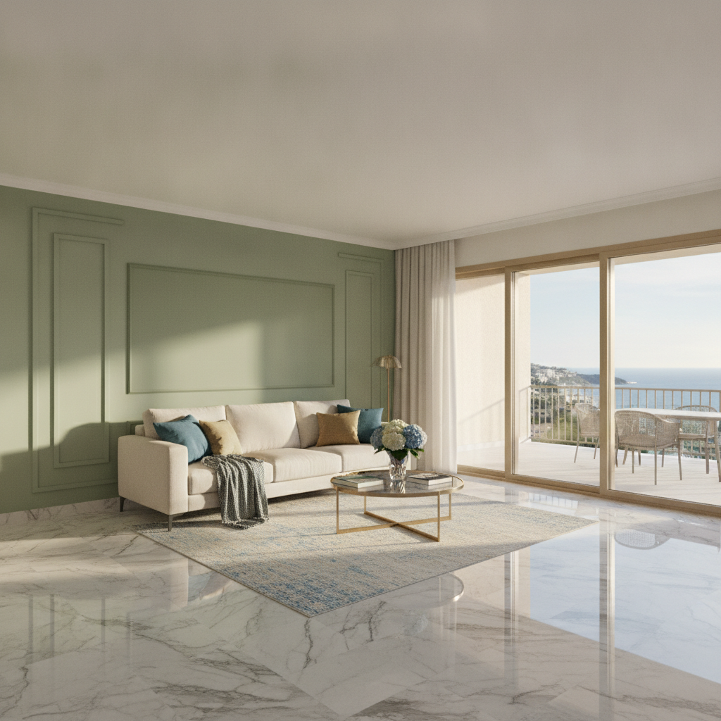 Mastering Interior Design: How to Combine Wall Colors with Marble Floors in Benalmádena