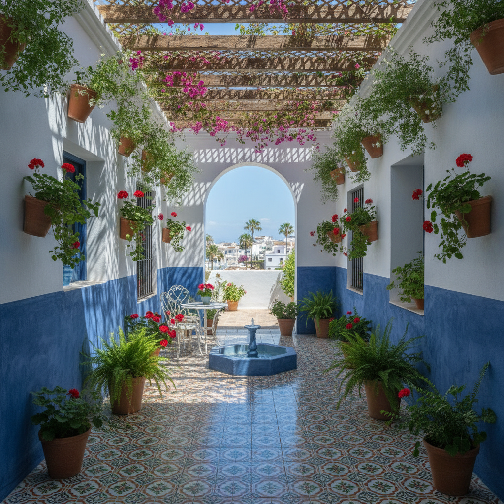 Painting Andalusian Interior Courtyards: Maintain Freshness and Traditional Charm