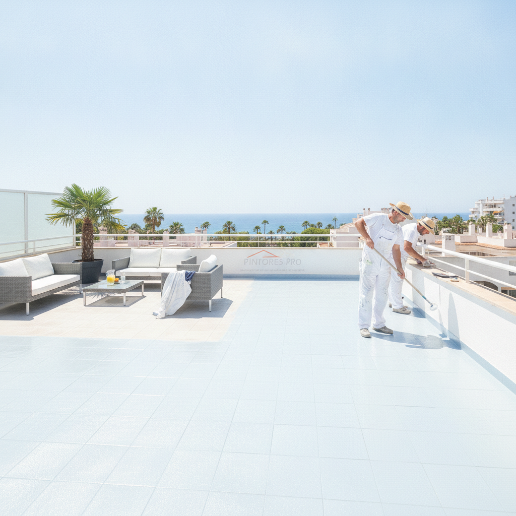 How to Paint a Penthouse Terrace in Fuengirola to Withstand the Summer Heat?