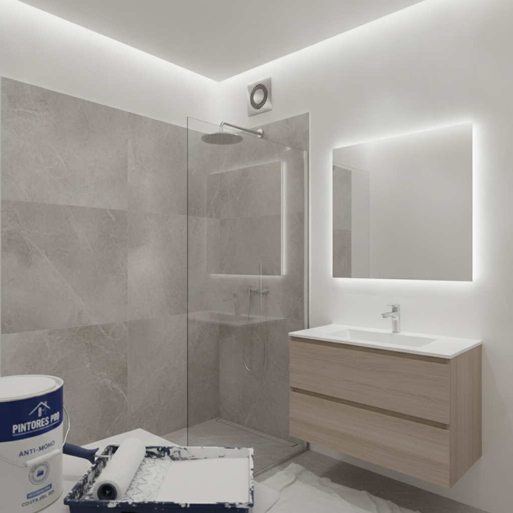 Anti-mold Plastic Paint: The Solution for Windowless Bathrooms in Malaga