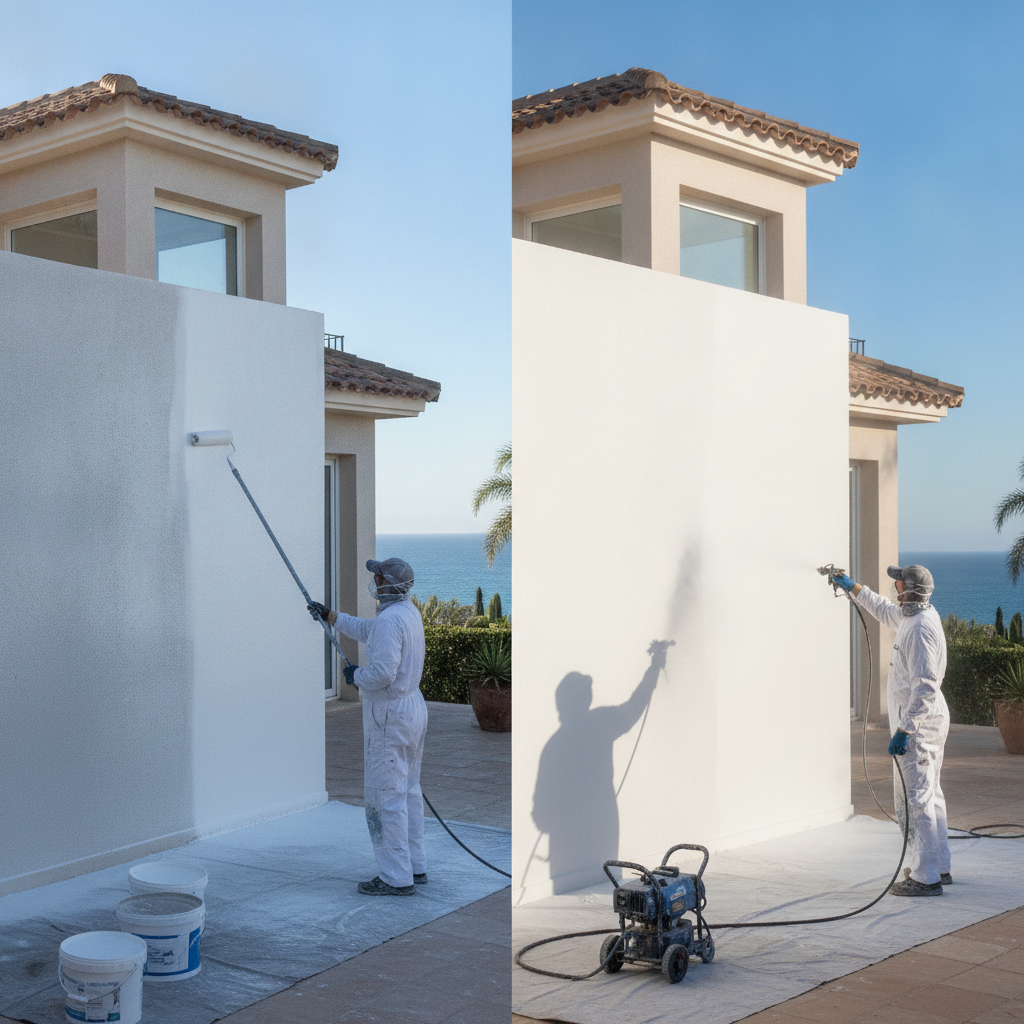 Choosing the Best Method for Your Luxury Villa: Roller vs. Airless Spray Painting