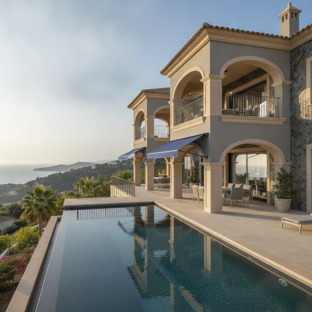 Elegant colors for luxury villa exteriors in Casares