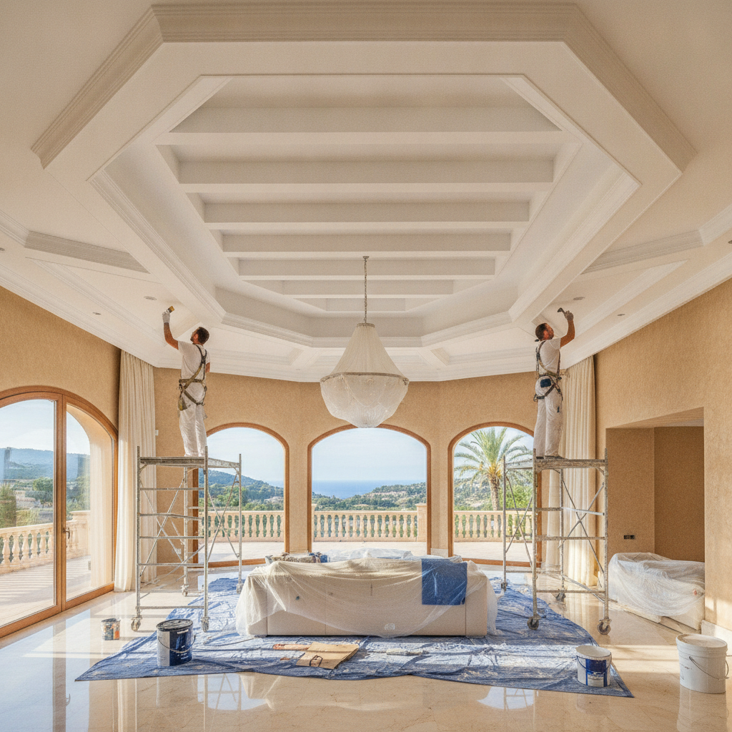Elevating Elegance: Decoration and Painting of High Ceilings in Benahavís Villas