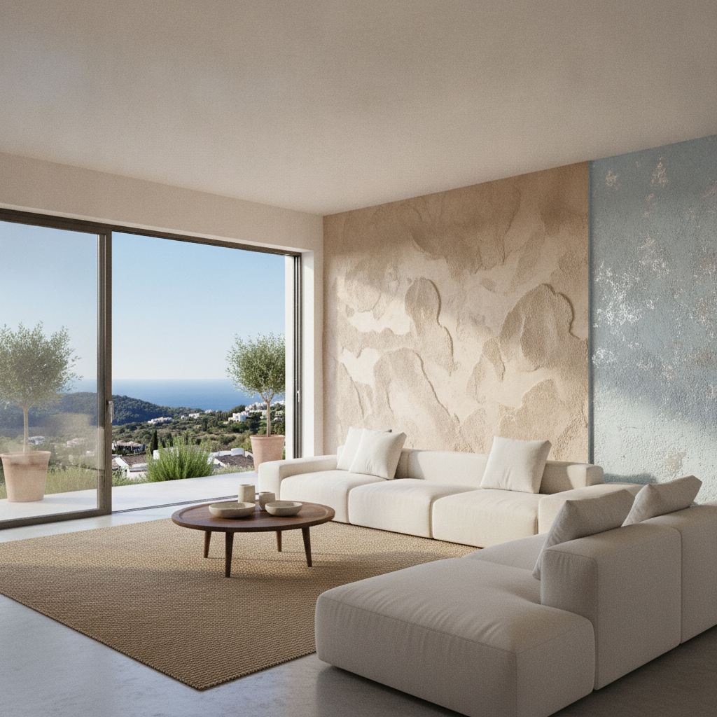 Transform Your Home with Textured Wall Painting Trends for Living Rooms in Casares