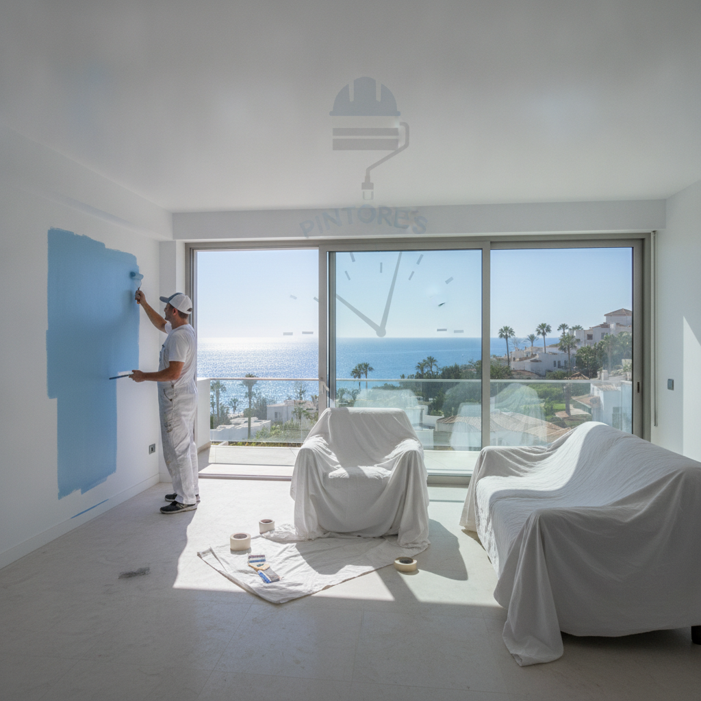 How long does it take to paint a 3-bedroom apartment in San Pedro de Alcántara?